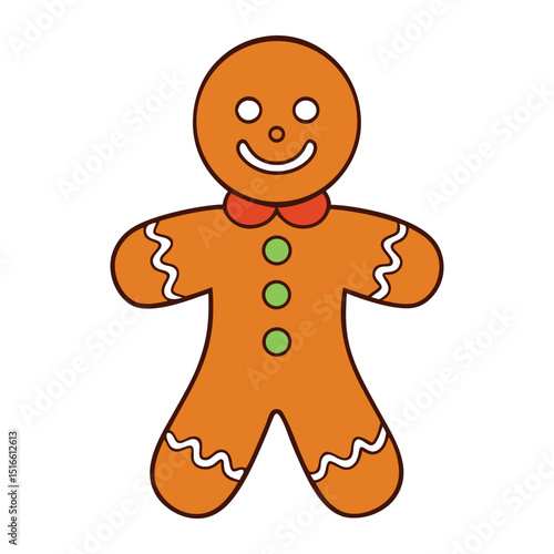 A sweet, spiced cookie shaped like a little person, often decorated with icing and candies—classic holiday treat with a warm, festive flavor.

