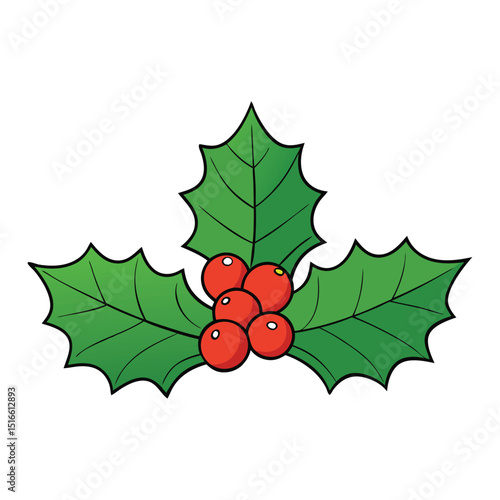 Festive holly leaves and red berries symbolize Christmas joy, tradition, and winter beauty, often used in holiday decor to bring cheer and seasonal spirit.
