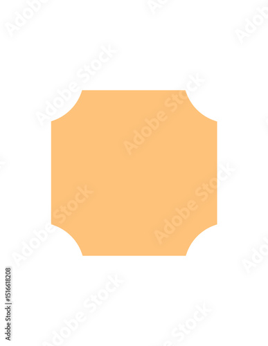 Fancy Corner Square Label Shape