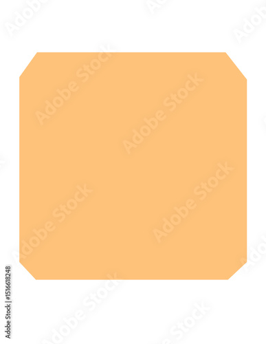 Fancy Corner Square Label Shape