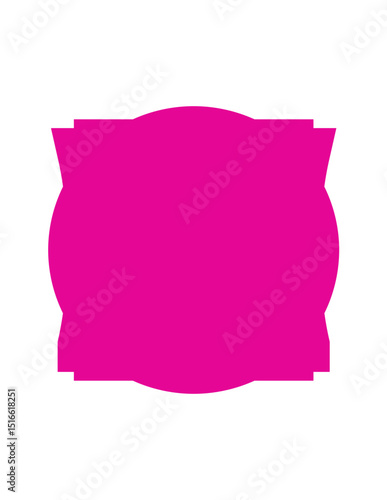 Fancy Square Label Shape