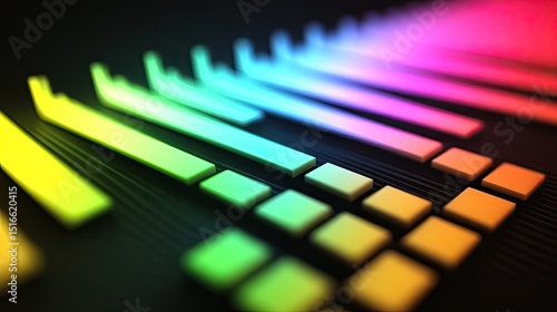 Wallpaper Mural Colorful geometric shapes arranged on a dark background. Torontodigital.ca