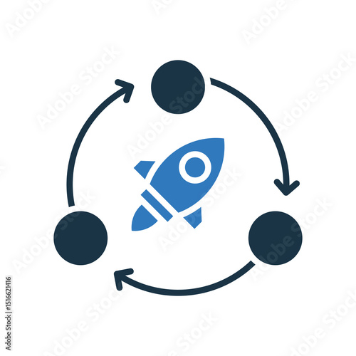 Lean Startup mixed color icon