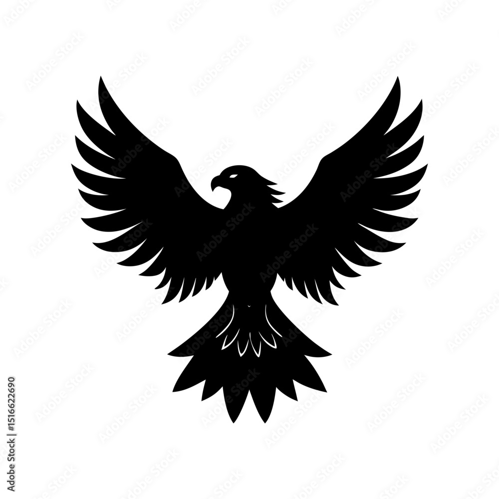 Obraz premium eagle silhouette vector art