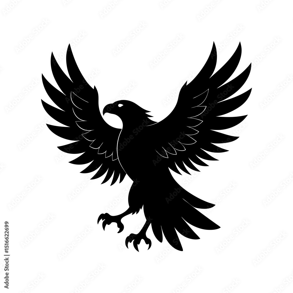 Obraz premium eagle silhouette vector art