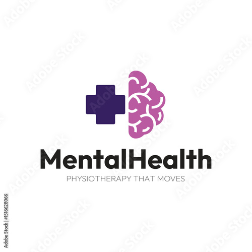 Creative Mental Health Logo. Head Human Mind. Therapy Psychology Logo Icon Symbol Vector Design Template.