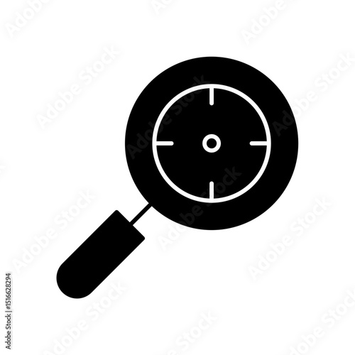 Research Magnifying Glass Icon – Analysis, Data, Discovery Vector