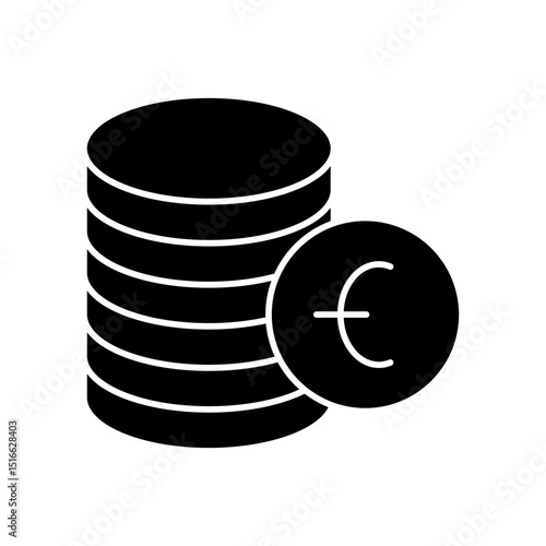 Investment Coins Icon – Financial Wealth, Cryptocurrency, Money Management Vector Graphic