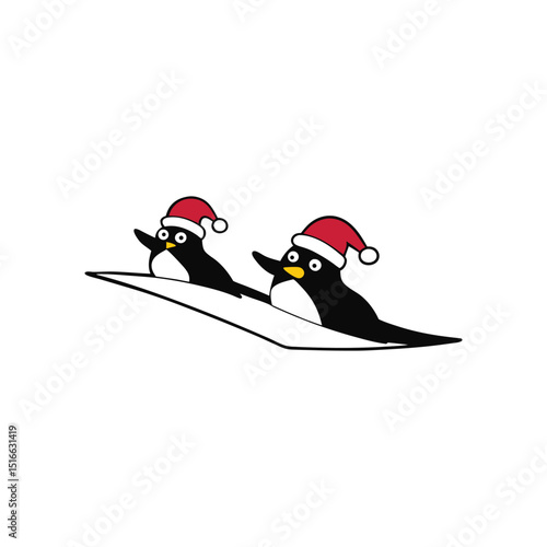 santa claus riding on sledge