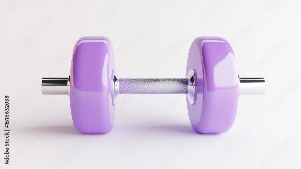 Obraz premium Purple dumbbell resting on a surface