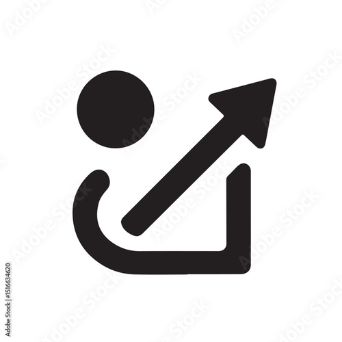 Sharing Icon: Clean and modern share icon in simple shape. Perfect for a minimalist or technology-focused design.