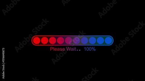 Wallpaper Mural HUD Style Loading Progress Animation With The Text Please Wait, Tech Loading Animation Progress Bar Torontodigital.ca