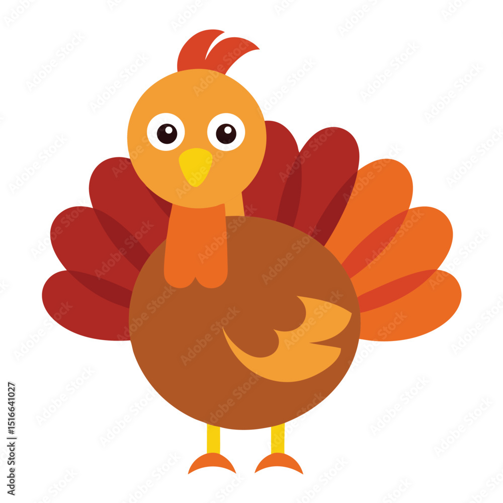 Naklejka premium cartoon chicken with a smile