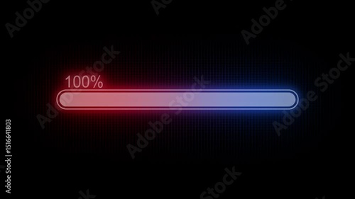 Wallpaper Mural Glowing Animated Loading Progress Bar, High-Tech Digital Loading Bar Torontodigital.ca