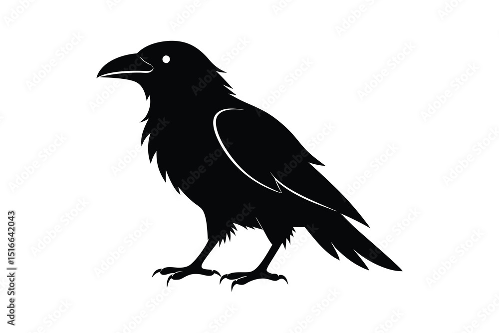 Fototapeta premium crow icon isolated on a white background