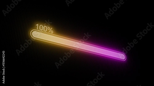 Wallpaper Mural Glowing Animated Loading Progress Bar, High-Tech Digital Loading Bar Torontodigital.ca