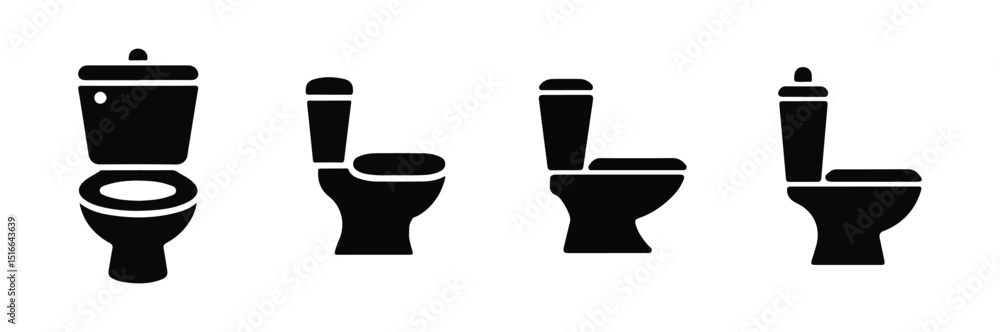Toilet Icon Vector – Bathroom Icon Set Vector. toilet seat flat icon. Transparent background Toilet Icon Vector – Bathroom Icon Set Vector. toilet seat flat icon. Transparent background