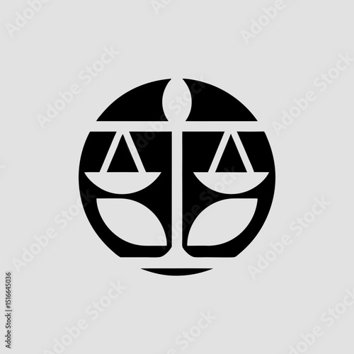 Classic scales of justice icon vector illustration