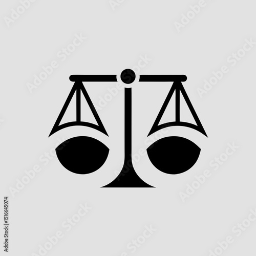 Scales of justice with legal theme vector illustration