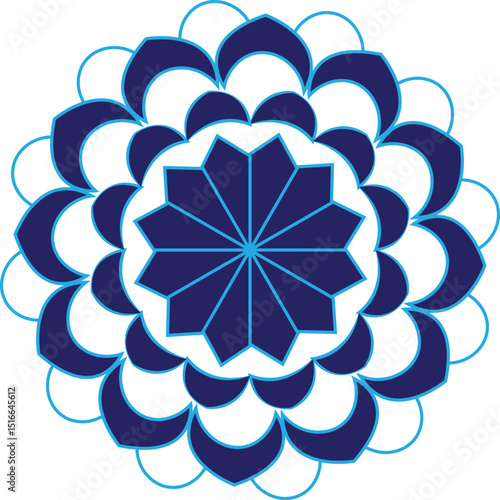 abstract blue round shape