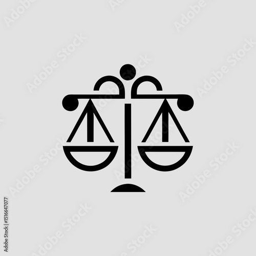 Law and justice scale vector illustration