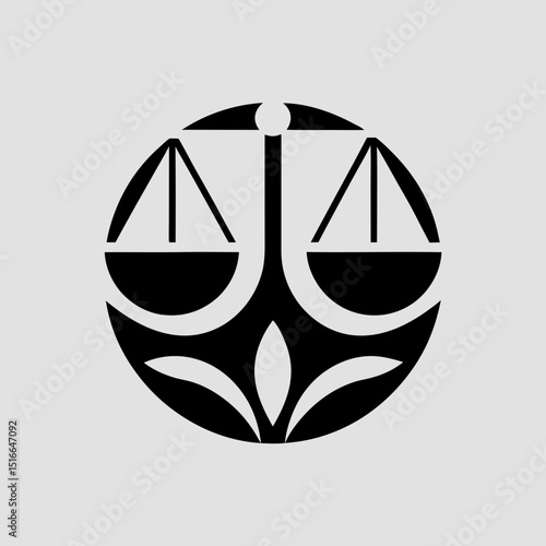 Scales of justice in modern style vector illustration