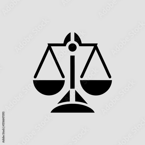 Justice scale with professional look vector illustration