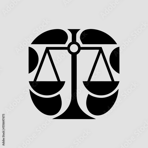 Scales of justice in elegant design vector illustration