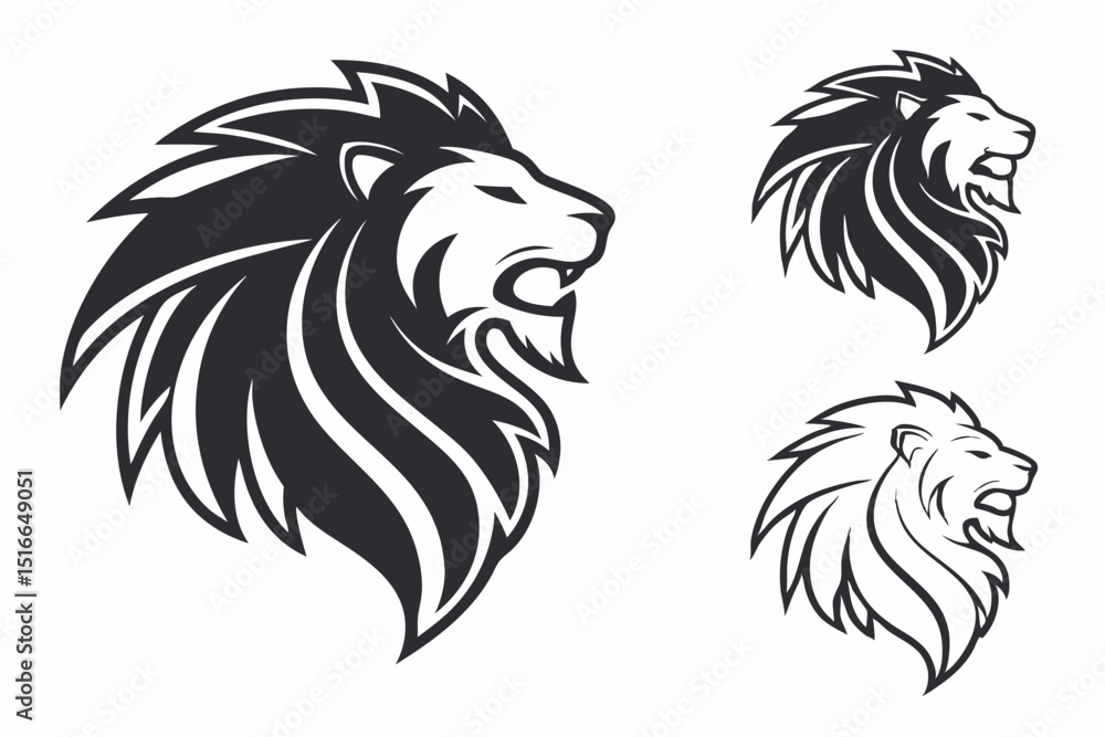 Obraz premium lion head tattoo