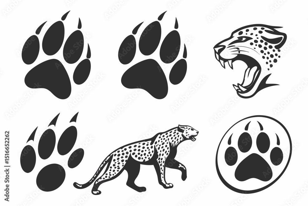 Fototapeta premium leopard print collection