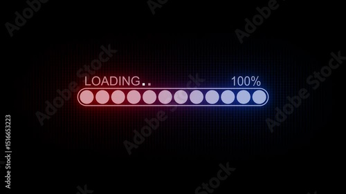 Wallpaper Mural Digital High-Tech Digital Loading Bar, Dotted Progress Bar Animation Torontodigital.ca