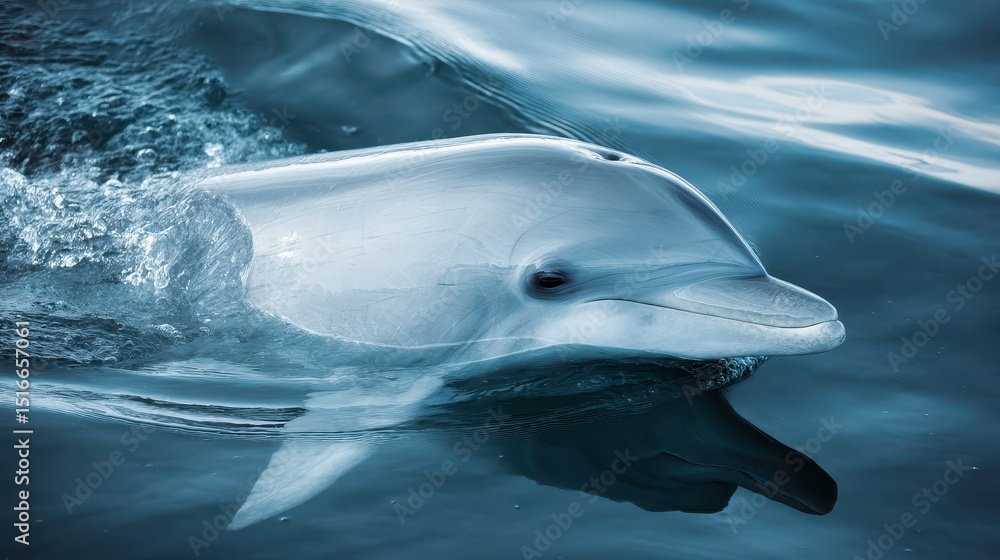 Obraz premium Close-up view of a dolphin in the ocean.