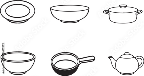 Crockery Items Set – Ceramic Tableware and Kitchen Utensils Collection
