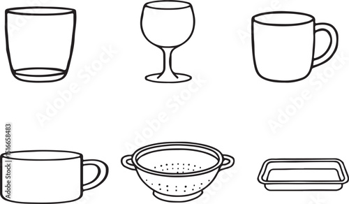 Crockery Items Set – Ceramic Tableware and Kitchen Utensils Collection
