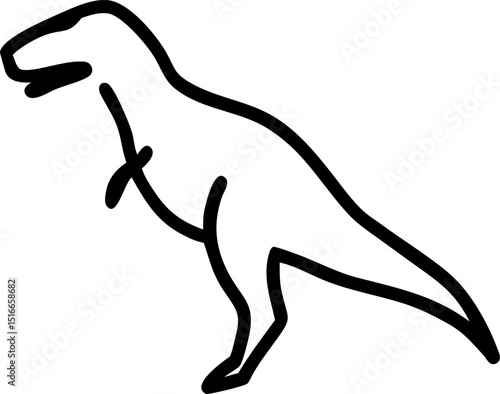 Hand drawn Tyrannosaurus Rex Silhouette Design