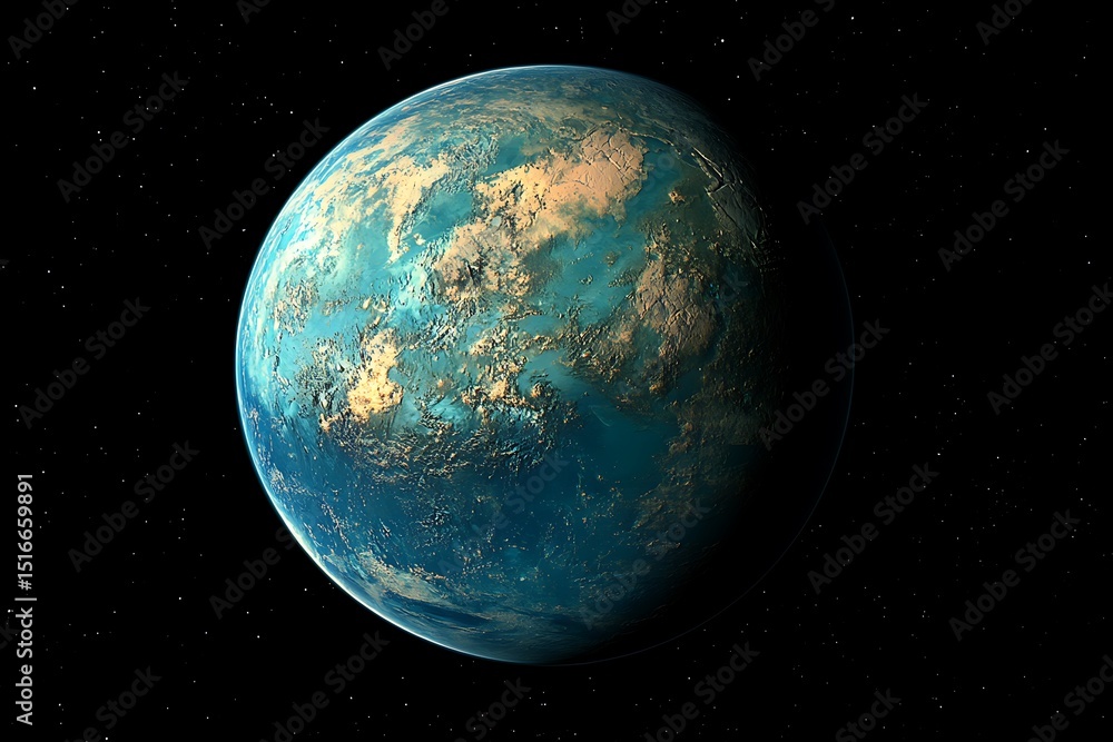 Obraz premium Alien planet in space