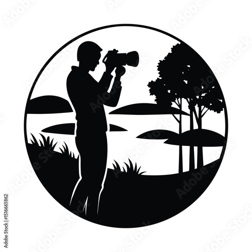 sunset photoshoot vector silhouette
