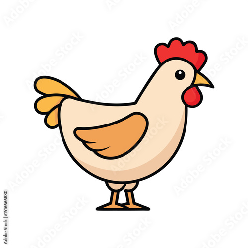 Hen icon vector illustration isolated on white background