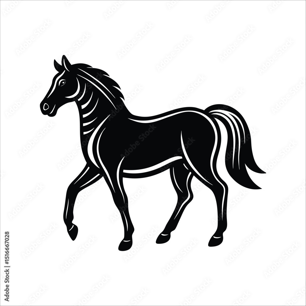 Horse icon vector illustration isolated on white background Horse icon vector illustration isolated on white background