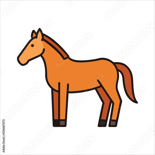 Horse icon vector illustration isolated on white background