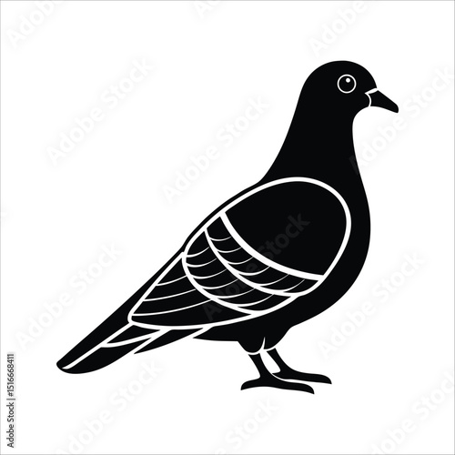 Pigeon icon vector illustration isolated on white background