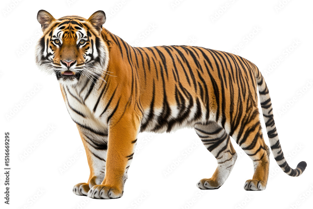 Fototapeta premium Majestic tiger, standing alert