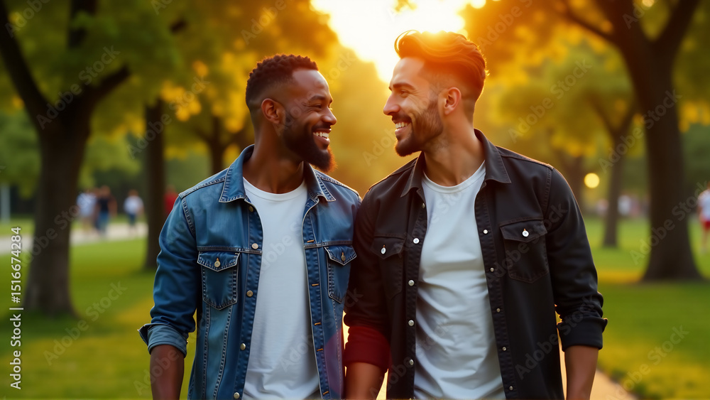 Fototapeta premium Same-Sex Couple Enjoying a Romantic Moment