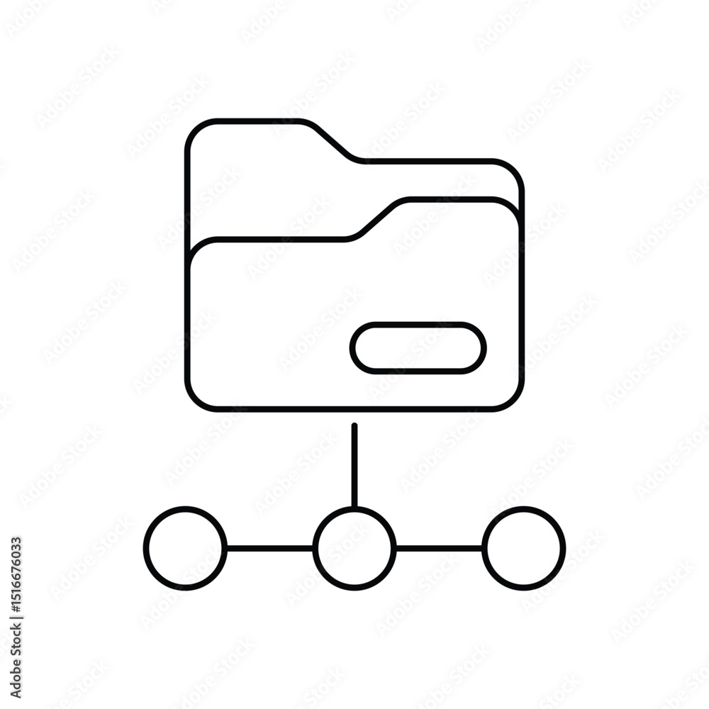 Folder Network Vector icon Folder Network Vector icon