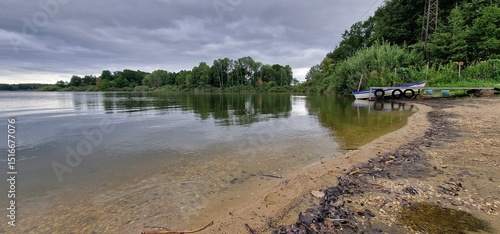 Bild auf Leinwand opatovicky pond arge historic fishpond located near the town of Třeboň in southern Czechia