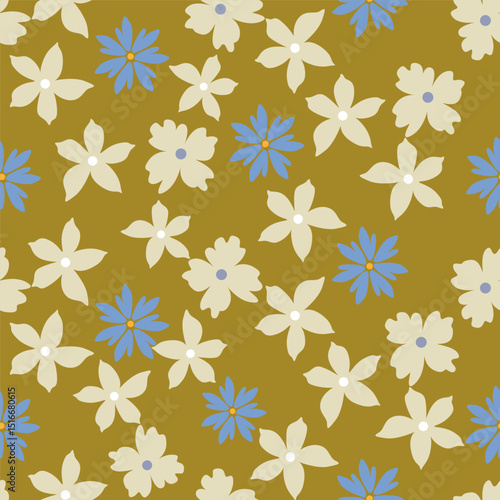 Wallpaper Mural Abstract Handmade Floral textile patterns with digitally enhanced seamless, perfect for wall art, stylish fashion prints, and versatile wrapping paper.
 Torontodigital.ca