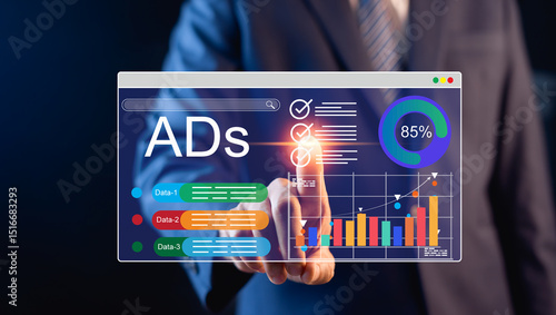 Photos Modern digital marketing concepts for product promotion, advertising via social media, email, website and search engines across all channels