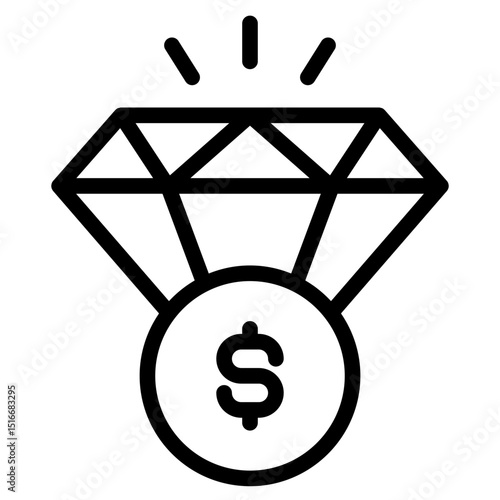 Value icon in vector illustration