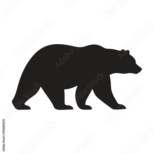 Animal, silhouette, mammal, vector, icon, zoo, polar,