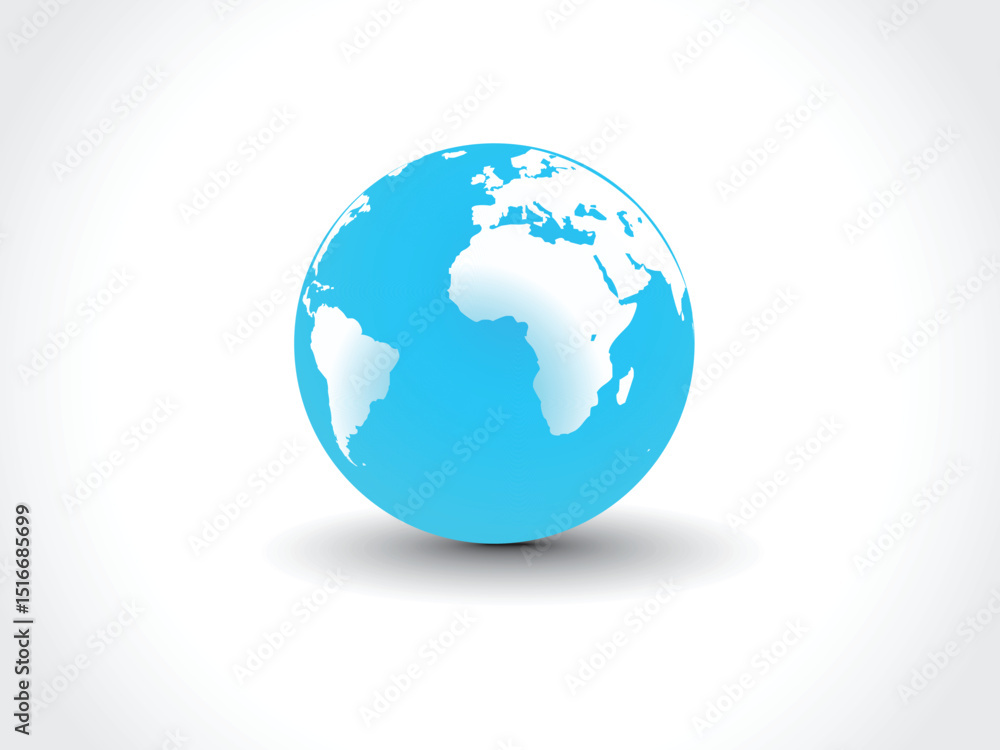 Globe Design Element World Map on a Globe. Globe Design Element World Map on a Globe.